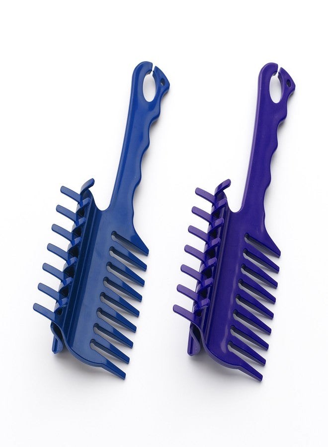 Pbisnrmo Clip Braiding Comb - Hair Braiding Comb - Plastic - Pet Supplies - Horse Owners/Groomers - Navy, Purple